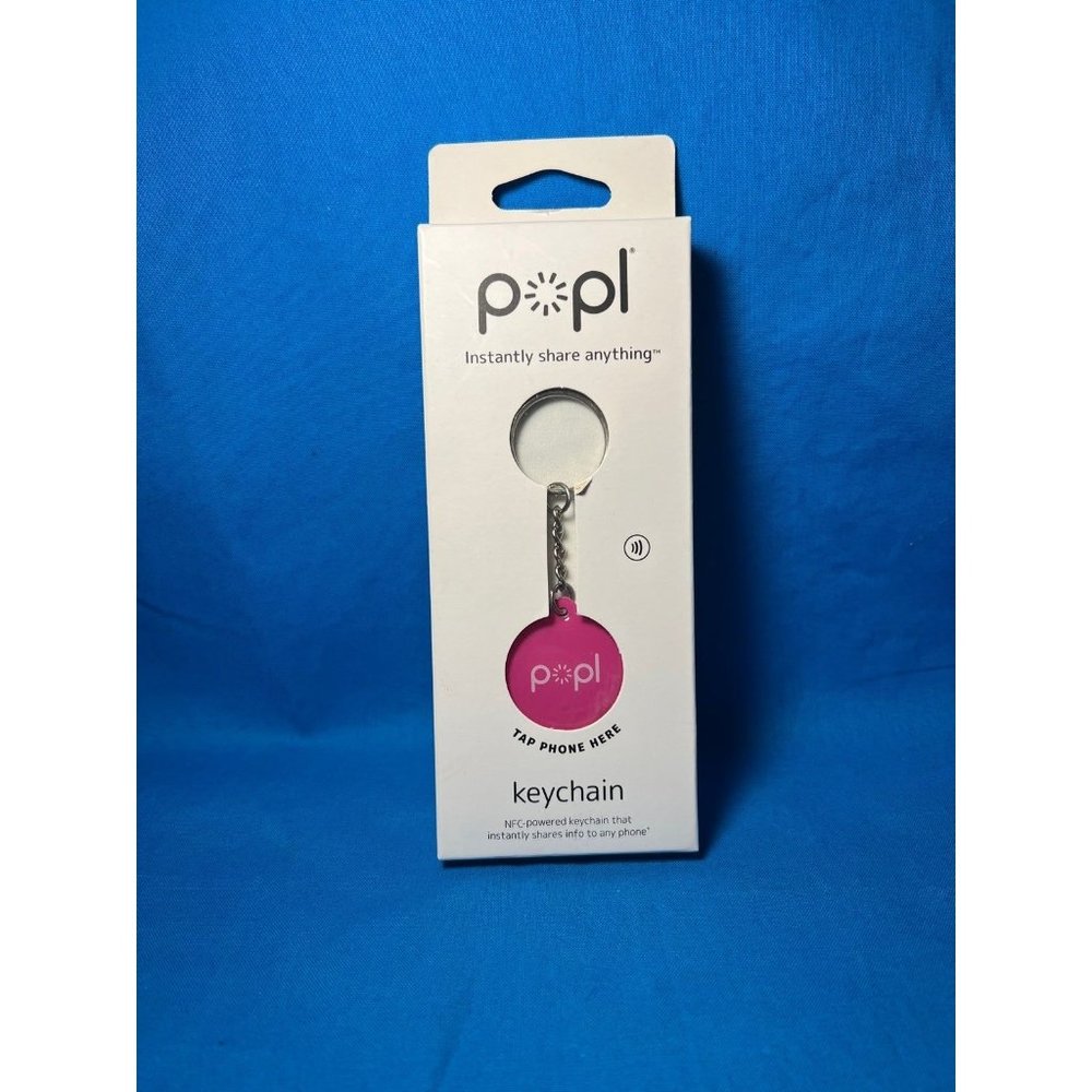 Popl Website Keychain New in Box Digital Networking PINK